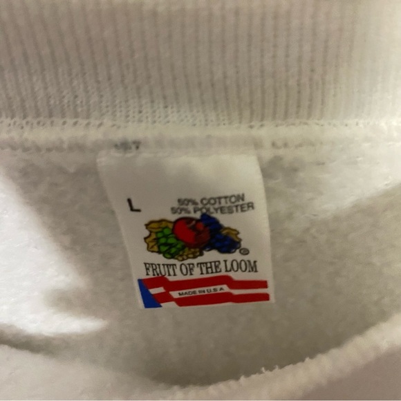 VINTAGE NFL DALLAS COWBOYS SWEATSHIRT SIZE LARGE MADE IN USA White Cotton Poly - Picture 4 of 13